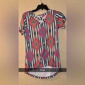 Crazy Train Small Aztec top